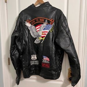 Men’s 🦬 Leather motorcycle jacket